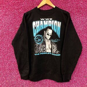 The Rock WWE Champion Attitude Era Crewneck Sweater Large